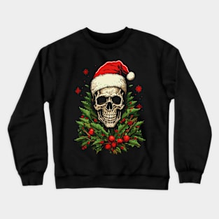 christmas skull santa Crewneck Sweatshirt